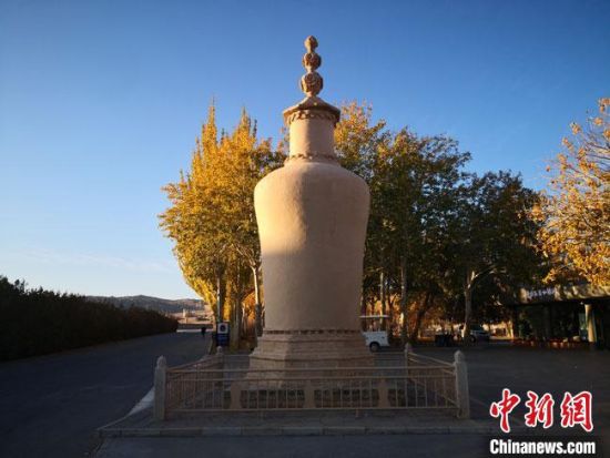 圖為2020年11月,沐浴在晨光中的莫高窟道士塔。(資料圖) 馮志軍 攝 圖為2020年11月,沐浴在晨光中的莫高窟道士塔。(資料圖) 馮志軍 攝