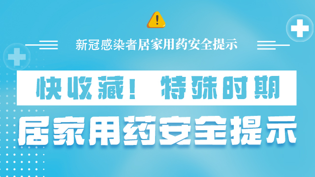 海報|快收藏！特殊時期，居家用藥安全提示→
