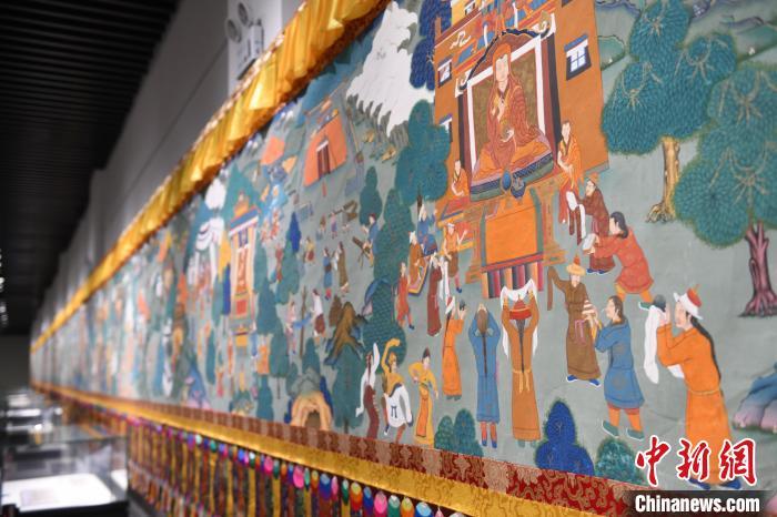 8月20日，“塔影河聲吉祥千年——涼州會盟暨蘭州與武威文物聯展”在蘭州市博物館開展。戴文昌 攝